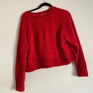 H&M red knit sweater